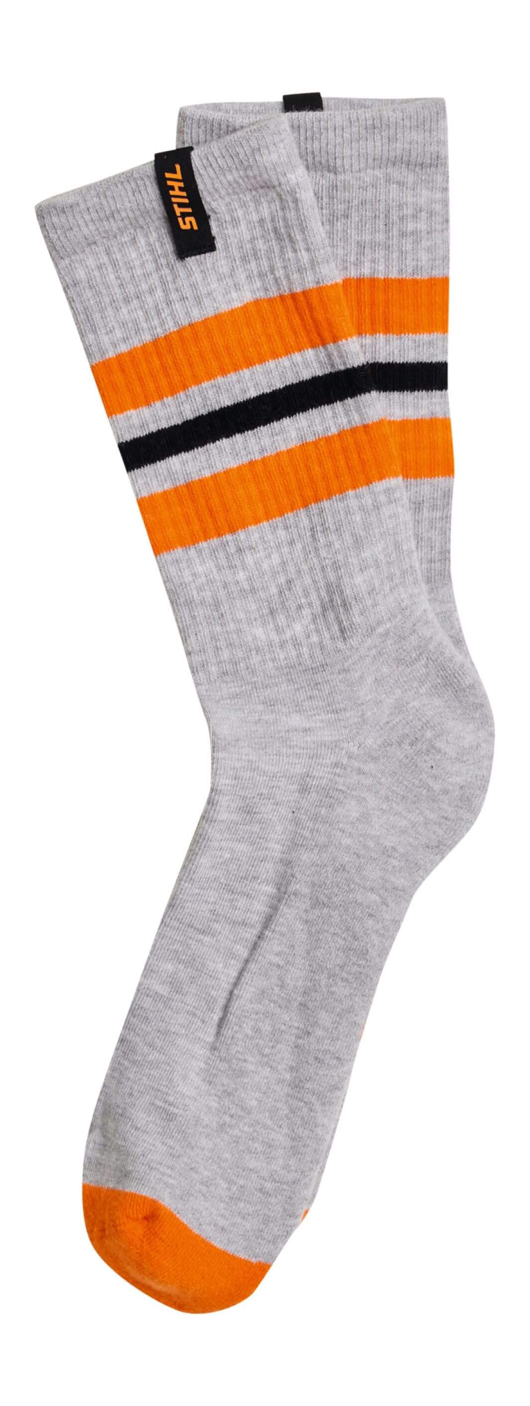 STIHL Socken Stripes 3er Set schwarz / weiß / grau STIHL Socken Stripes 3er Set schwarz / weiß / grau