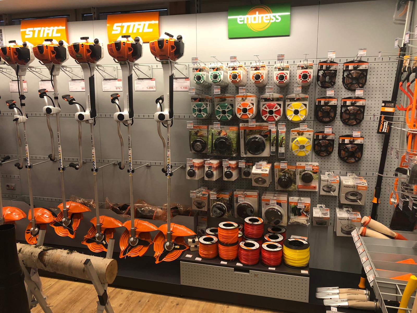Endress Niederlassung Schwäbisch Hall mit Verkaufsraum Freischneider Stihl