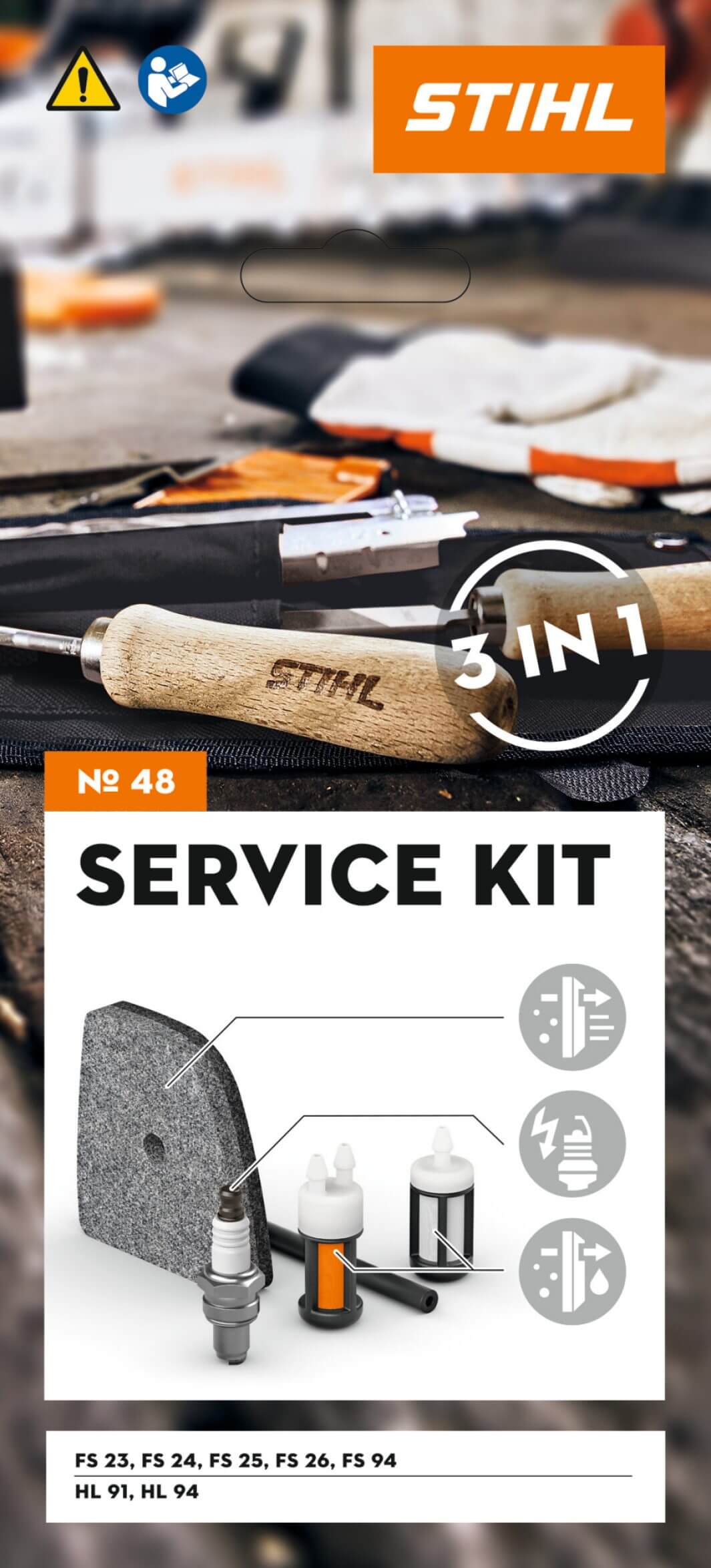 STIHL Service Kit 48 für FS 23, 24, 25, 26, 94, HL 91 und HL 94 STIHL Service Kit 48 für FS 23, 24, 25, 26, 94, HL 91 und HL 94